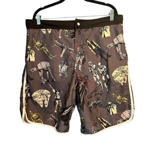 Star Wars Size 2XL Swimming Trunks Pockets Summer Vacation Cruise Retro